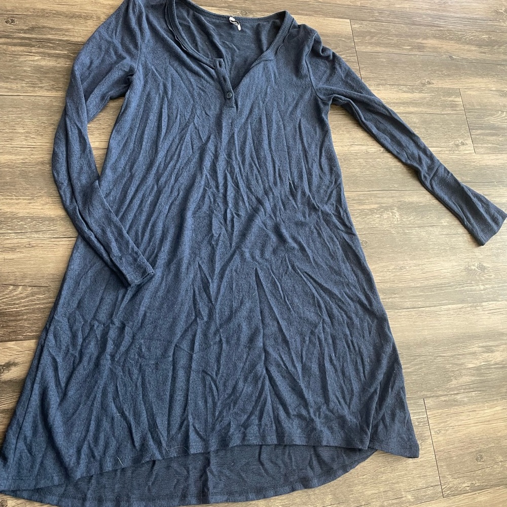 Z Supply Navy Long Sleeve Dress